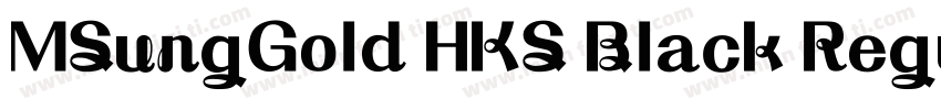 MSungGold HKS Black Regular字体转换